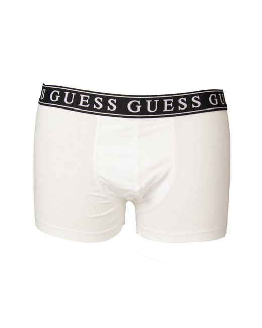 Boxer Uomo Parigamba Elastico a Vista Cotone Elasticizzato Underwear Articolo UO1F05JR00A Boxer di Guess in White da Uomo