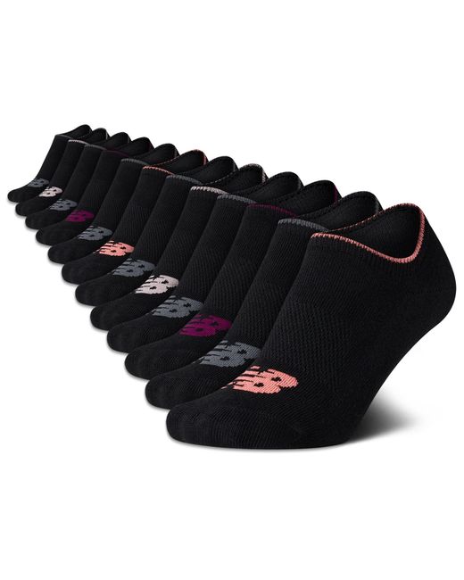 Invisible No Show Breathable Liner Socks di New Balance in Black