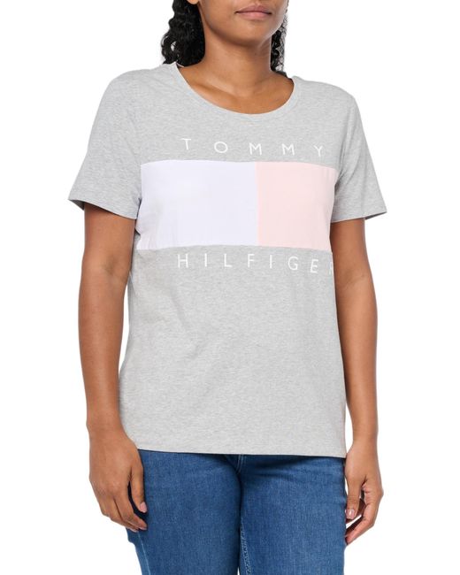 Tommy Hilfiger White Classic Short Sleeve Crew Neck Logo T-shirt