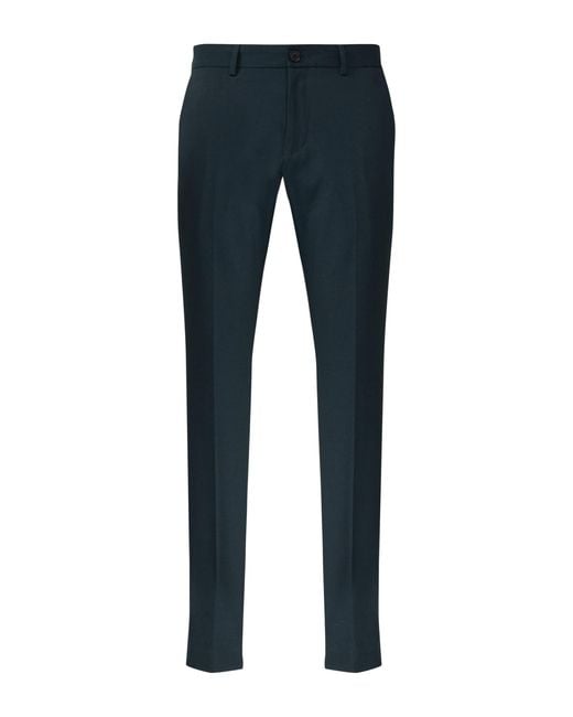 S.oliver S.O Pure: Anzughose im Slim Fit aus meliertem Stretch-Twill Petrol 102 in Blue für Herren
