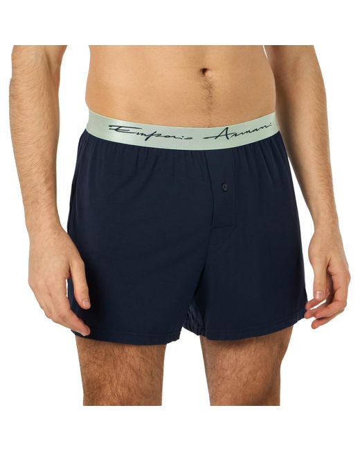 Emporio Armani Soft Modal Boxer Briefs in Blue für Herren
