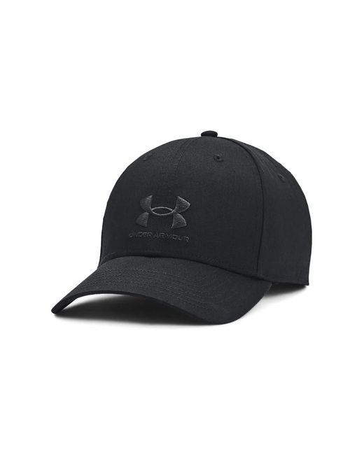 Under Armour Blue Branded Lockup Adjustable S Sport Baseball Cap Hat Black/white for men