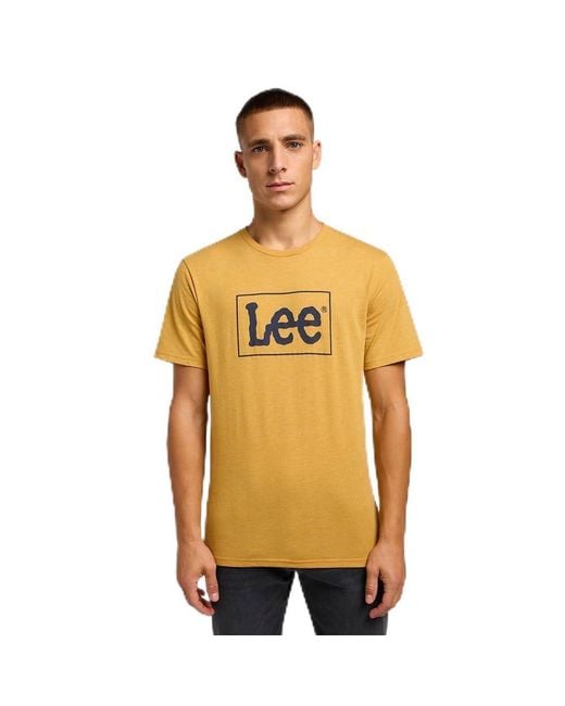 Lee Jeans XM Logo Tee T-Shirt in Yellow für Herren