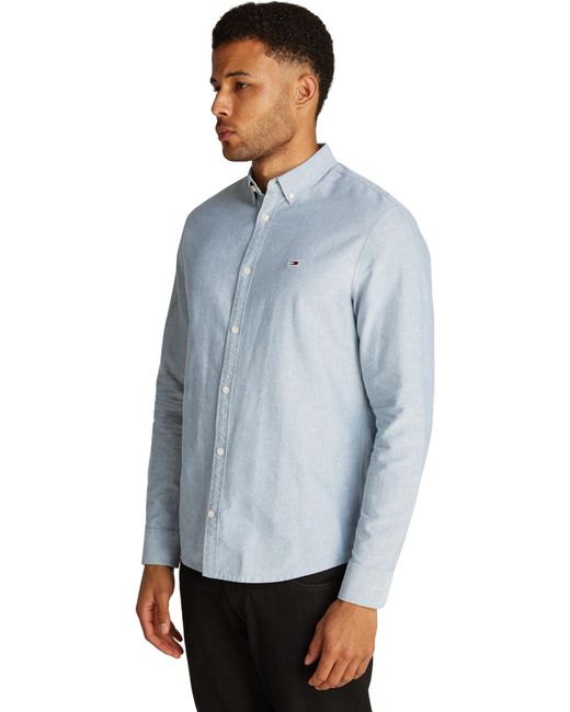 Uomo Camicia Oxford Shirt Regular Fit di Tommy Hilfiger in Blue da Uomo