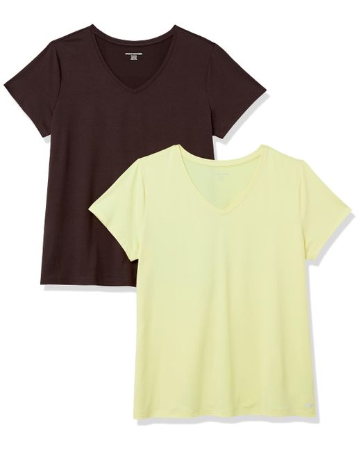 Amazon Essentials Multicolor Tech Stretch Short-sleeve V-neck T-shirt-discontinued Colours