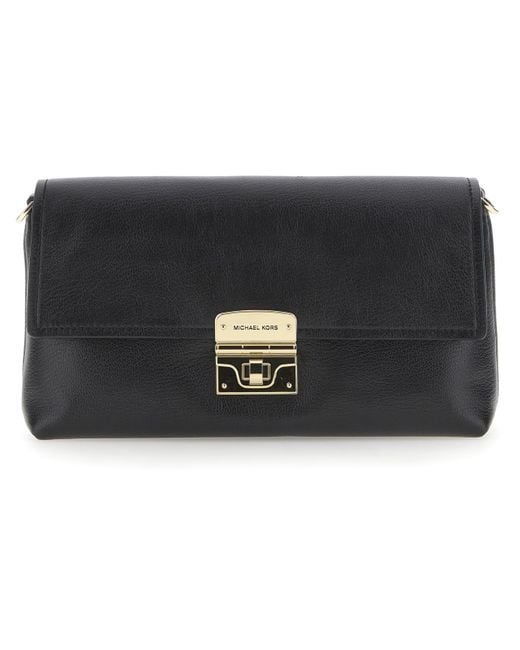 Michael Kors Black Md Conv Pouchette Xbody Hand Bag