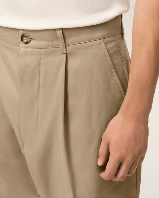 AMI Natural Cotton Carrot Oversized Trousers for men