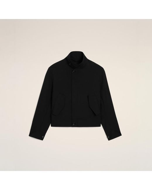 AMI Black New Wool Harrington Jacket for men