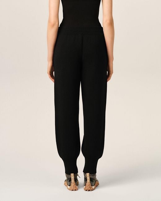 AMI Black Wool Track Pants