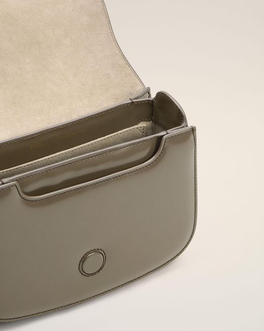 AMI Natural Glazed Leather Paris Paris Bag