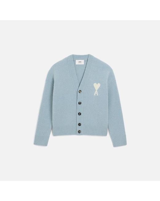 AMI Blue Ami De Coeur Cardigan Aus Alpakawolle