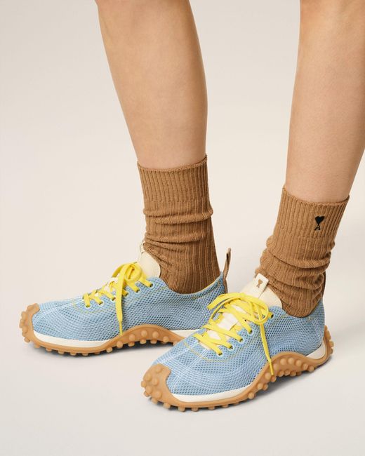 AMI Blue Mesh Mirage Sneakers
