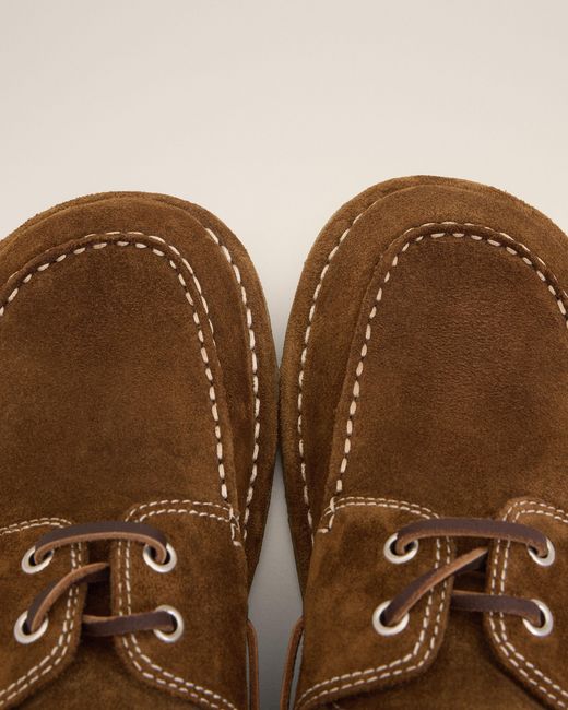 AMI Natural Cow Leather Boat Shoes