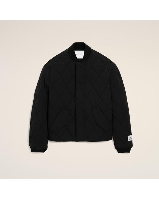 AMI Black Nylon Padded Jacket