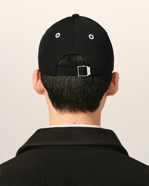 AMI Black Nylon And Cotton Cap With Ami De Coeur Stud