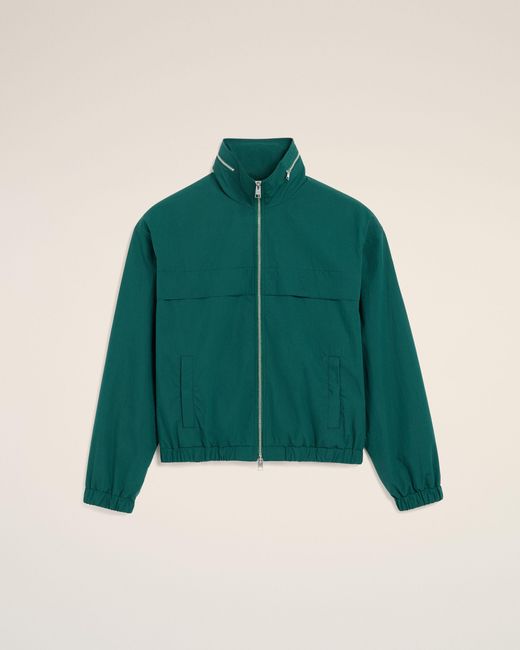AMI Green Cotton And Nylon Canvas Windbreaker for men