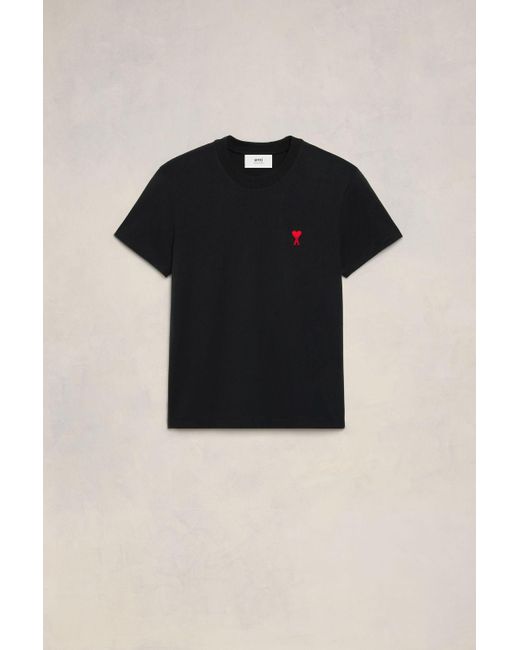 T-shirt ami de cœur coupe classique AMI pour homme en coloris Black