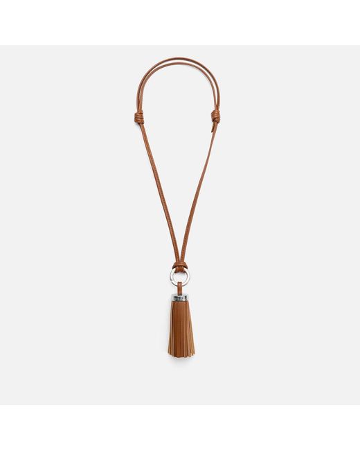 AMI Natural Leather Ami Pompom Keyring