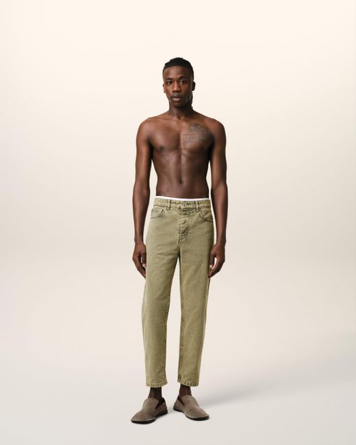 Jean Vert Coupe Tapered En Coton AMI pour homme en coloris Green