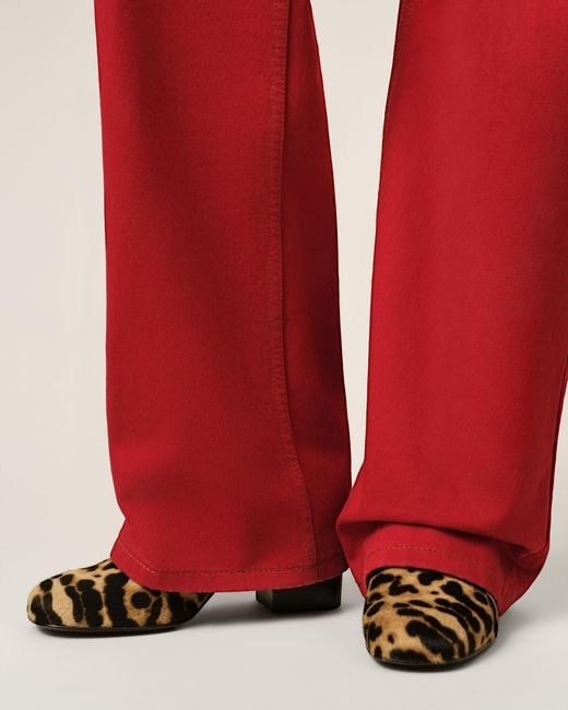 AMI Natural Leopard Printed Cowhide Leather Pumps