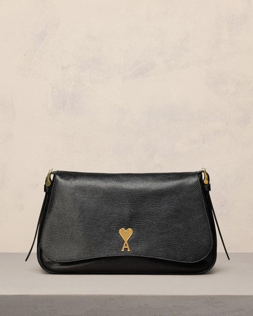AMI Black Paname Paname Shoulder Bag