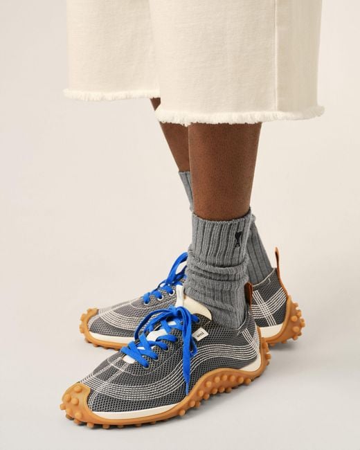 AMI Natural Cotton Three-Pack Socks With Ami De Coeur
