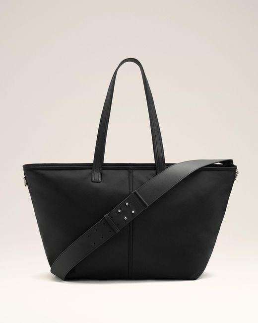 AMI Black Nylon Marcel Small Shopping Bag