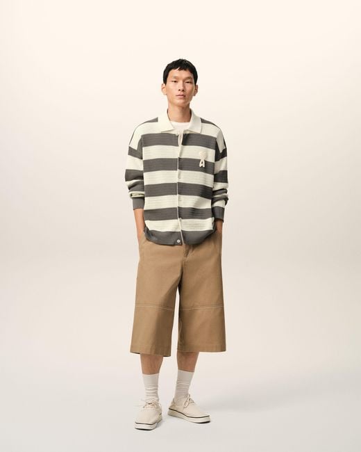 AMI Natural And Cotton Ami De Coeur Cardigan for men