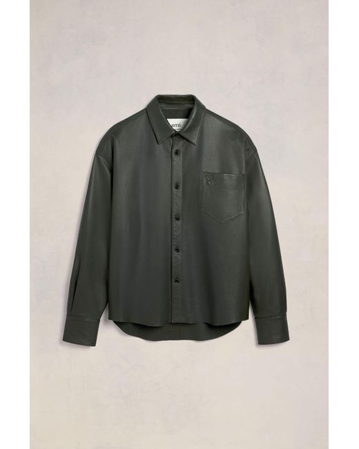 AMI Green Boxy Fit Shirt for men