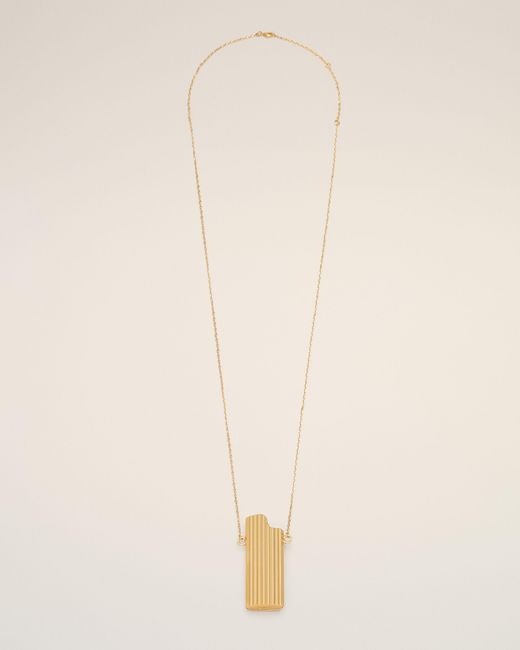 AMI Natural Brass Lighter Holder Necklace