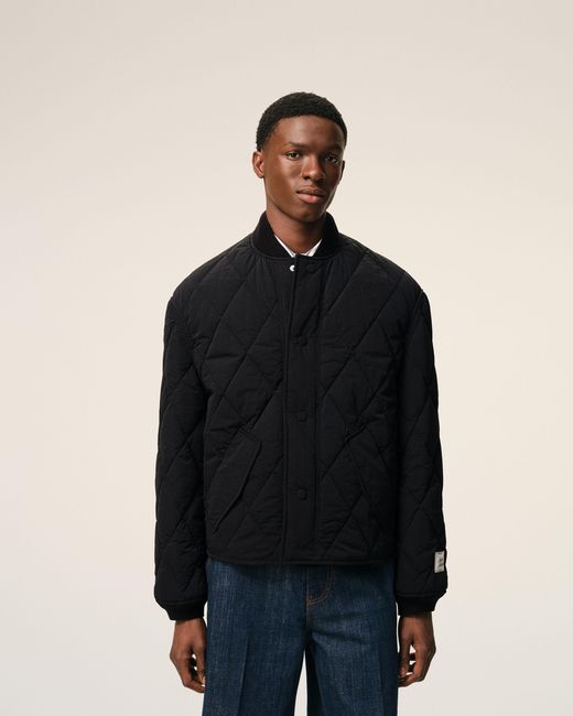 AMI Black Nylon Padded Jacket
