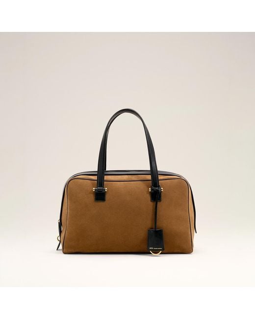AMI Natural Cow Leather Georges Bowling Bag