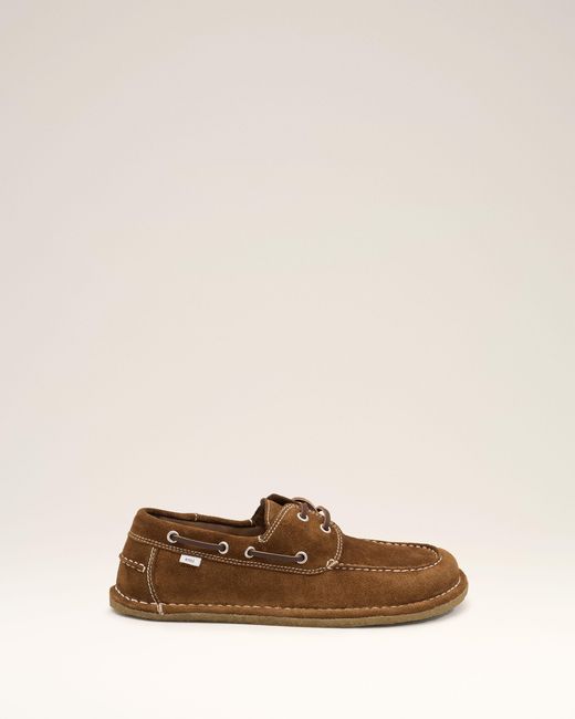 AMI Natural Cow Leather Boat Shoes