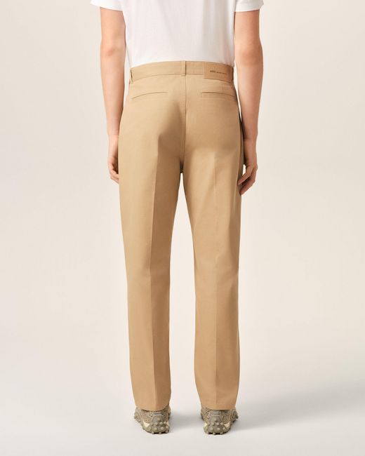 AMI Natural Parisian-Fit Cotton Trousers for men