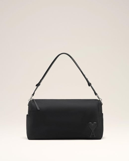 Ami Paris Nylon Marcel Large Bag in Black | Lyst