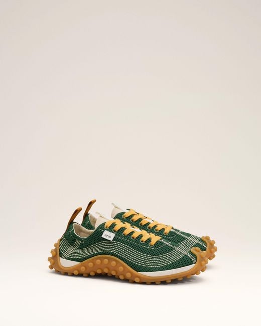 AMI Green Mesh Mirage Sneakers