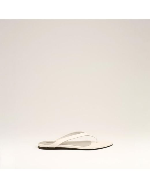 AMI Natural Lamb Leather Pointed Toe Flip Flops