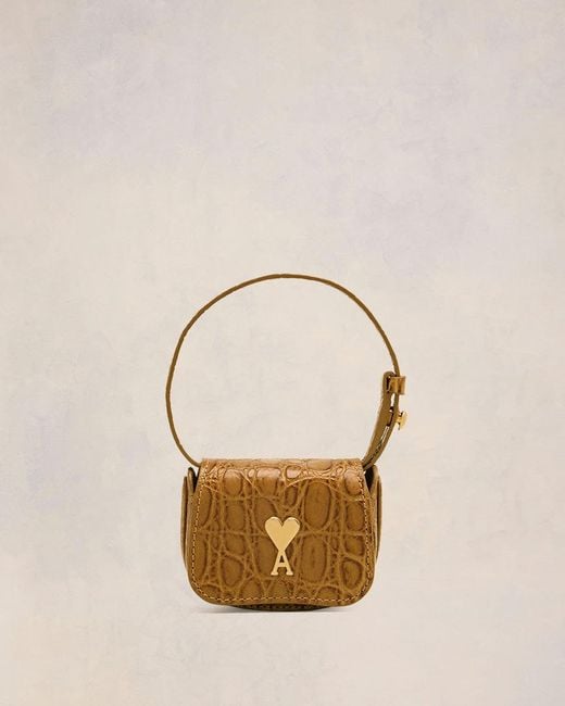 AMI Natural Leather Paris Paris Nano Pouch