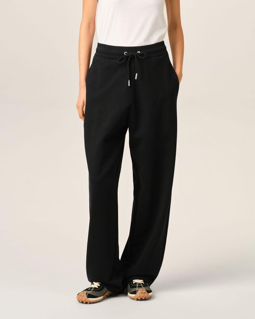AMI Black Cotton Track Pants With Ami De Coeur