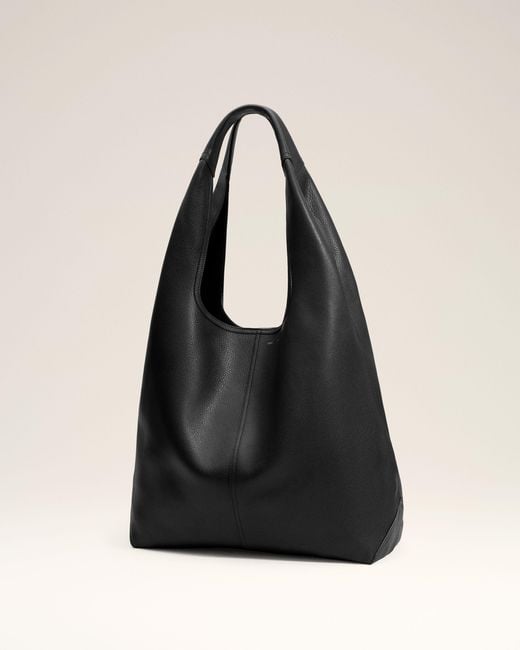 AMI Black Soft Leather Etienne Hobo Bag