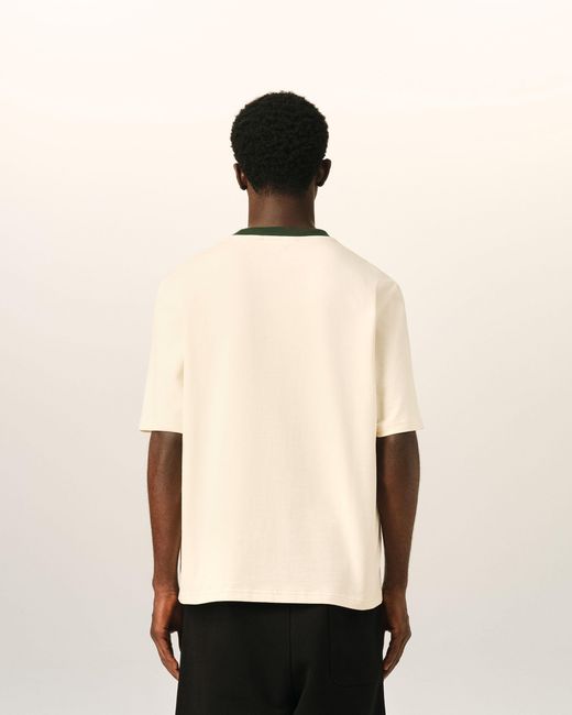 AMI Natural Ecru Printed Cotton "Don'T Forget To Love" T-Shirt
