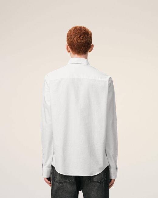 AMI Natural Cotton Shirt With Ami De Coeur for men