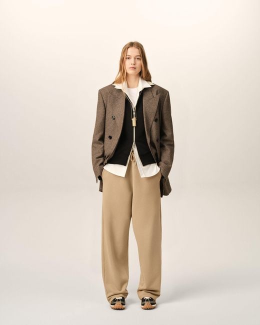 AMI Natural Cotton Track Pants With Ami De Coeur
