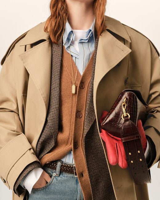 AMI Natural Cotton Trench Coat