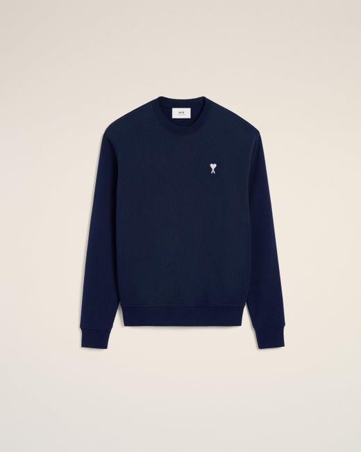 AMI Blue Midnight Cotton Sweatshirt for men