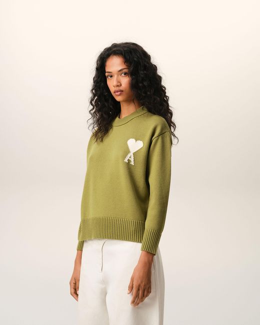 AMI Green Crewneck Sweater