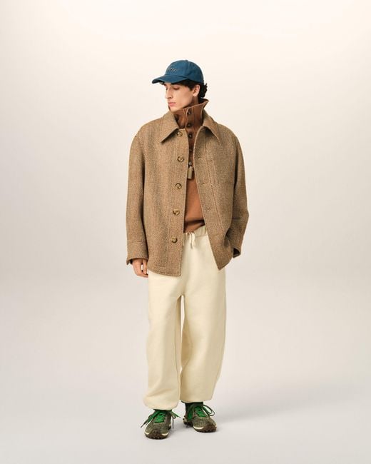 AMI Natural Wool Button-Down Jacket