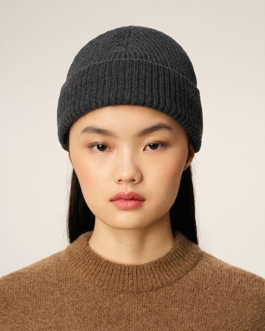 AMI Black Wool Ami De Coeur Beanie