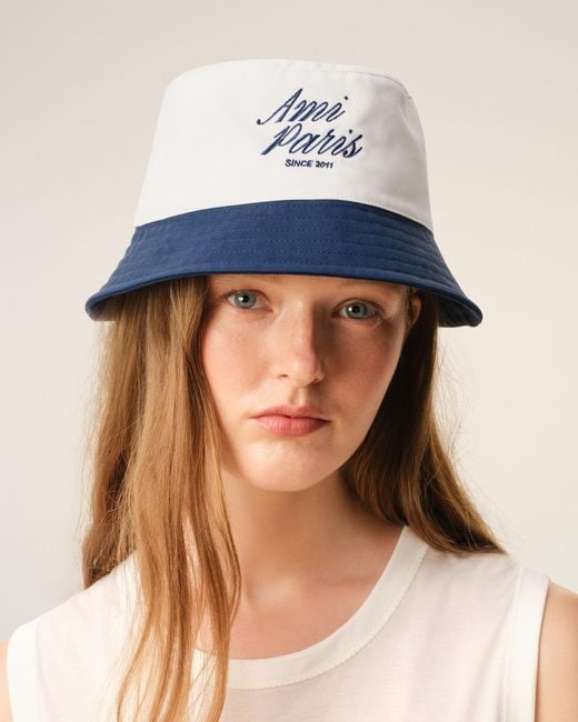 AMI Blue And Cotton Hat
