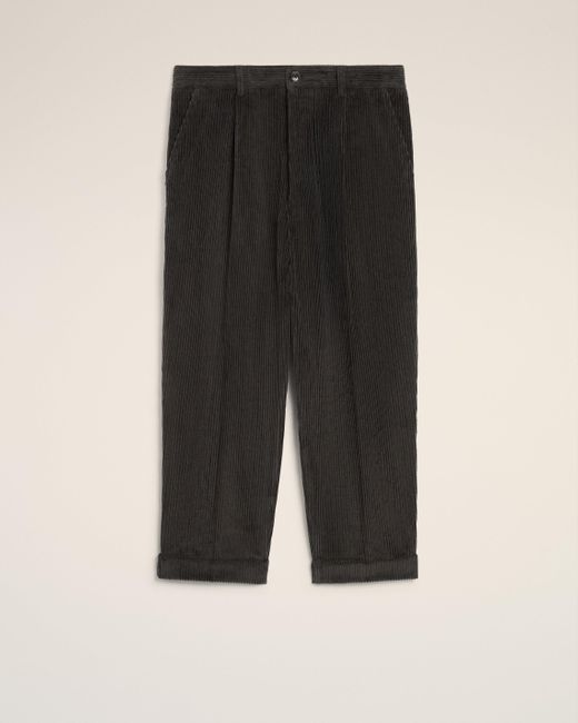 Ami Paris Men's Black Cotton Carrot Oversized Pants